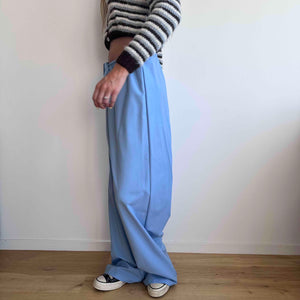 Winter Pant in Pale Blue Wool